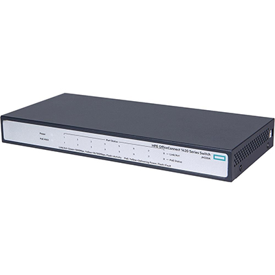 Switch HPe Aruba 1420 JH330A 8 portas Gigabit PoE 64W