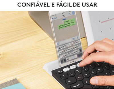 Teclado Logitech Bluetooth K780, PC Mac tablet celular