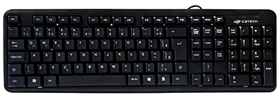 Teclado resistente  gua C3Tech KB-11BK 110 teclas USB