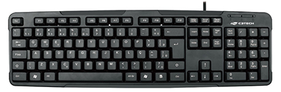 Teclado com fio C3Tech KB-13 ABNT2 USB cabo 2m
