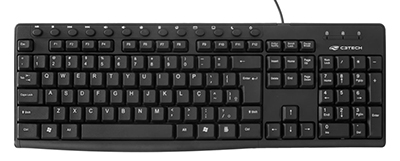 Teclado multimdia C3Tech KB-M31 antirrespingo, 2m, USB