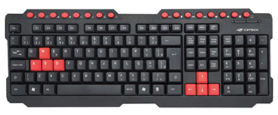 Teclado Gamer C3Tech KG-10 ABNT2 16 teclas atalho, USB