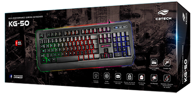 Teclado gamer C3Tech KG-50BK 19 teclas antighosting USB