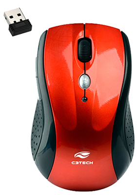 Mouse ptico sem fio C3Tech M-W012 1600dpi 2.4GHz