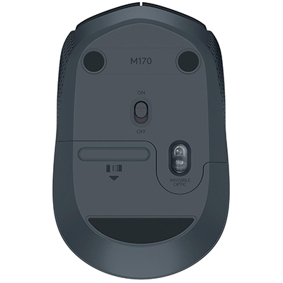 Mouse sem fio Logitech M170 preto 1000 dpi 2.4GHz