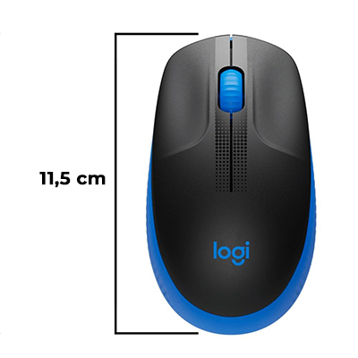 Mouse sem fio grande Logitech M190 3 botes 1000 dpi