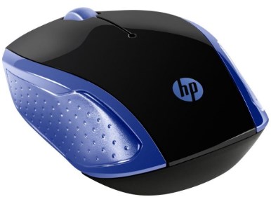 Mouse s/ fio HP 200 OMAN 2HU85AA azul 1000dpi, USB