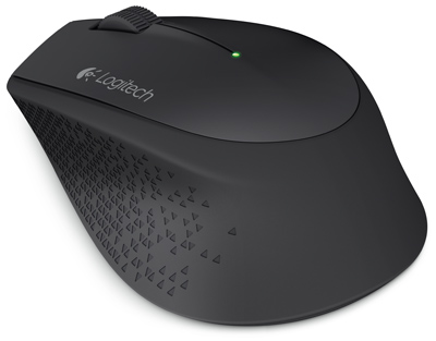 Mouse sem fio Logitech m280 1000 dpi 3 botes preto USB