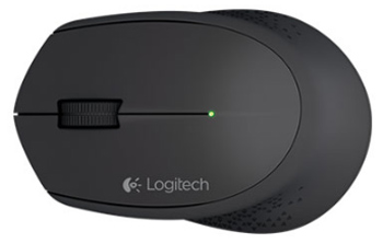 Mouse sem fio Logitech m280 1000 dpi 3 botes preto USB