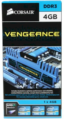 Memria 4GB 1600MHz PC3-12800 DDR3, Corsair Vengeance