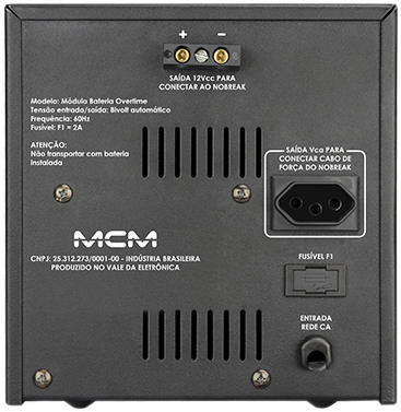 Mdulo de bateria automotiva externa MCM p/ nobreaks