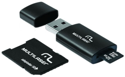 Pendrive SD MicroSD HC 32GB Multilaser MC113, Classe 10