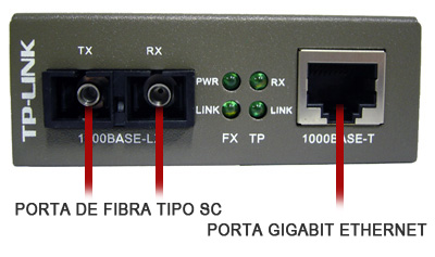 Conversor de mdia TP-Link MC210CS interface SC, 15 Km