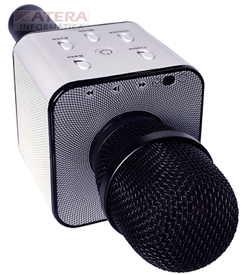 Microfone Bluetooth c udio 6W RMS e gravador OEX MK100