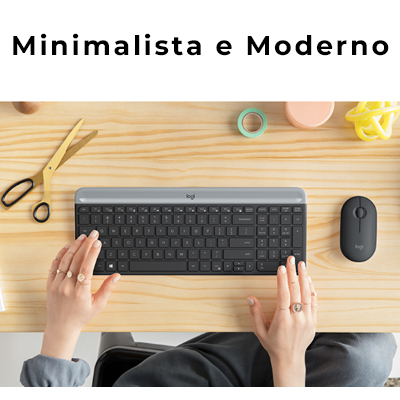 Teclado e mouse sem fio Logitech MK470 2.4GHz 10m