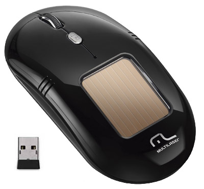 Mouse sem fio solar com laser Multilaser MO199 2000 dpi