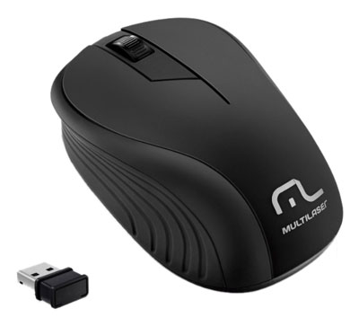 Mouse sem fio Multilaser MO212 Wave 1200 dpi 10m