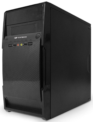 Gabinete mini torre C3Tech MT-20BK fonte 200W USB2