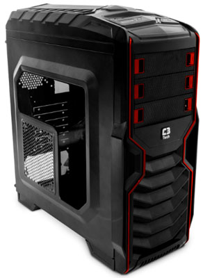 Gabinete Gamer C3Tech MT-G500BK torre ATX s/ fonte