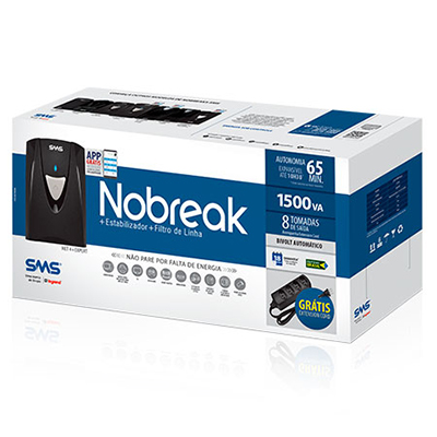 Nobreak 1500VA 975W SMS Net4+ Expert expansvel BIV/127
