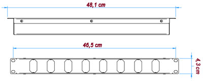 Rgua PDU 6 tomadas Nilko NK030906-A001, 16A p/ rack 19