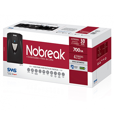Nobreak SMS NET4+, 700VA (490W) bivolt/115V expansvel
