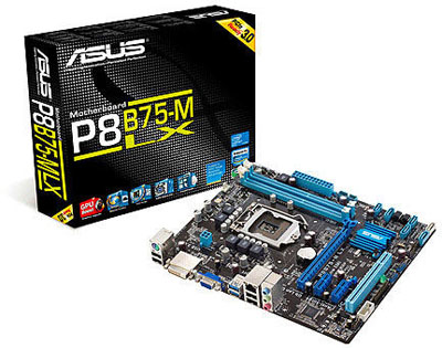 Placa me Asus P8B75-M LX p/ LGA-1155 VGA DVI r1.02