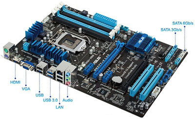 Placa me Asus P8Z77-V LX2 p/ Intel LGA-1155 DDR3 SATA3