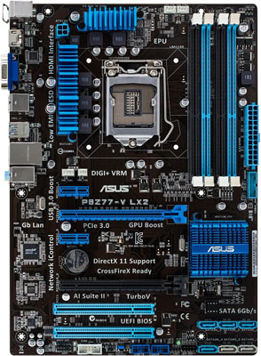 Placa me Asus P8Z77-V LX2 p/ Intel LGA-1155 DDR3 SATA3