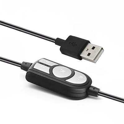 Headset c/ microfone e volume C3Tech PH-320BK preto USB