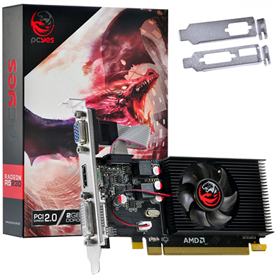 Placa vdeo PCyes Radeon R5230 2GB DDR3 VGA DVI HDMI