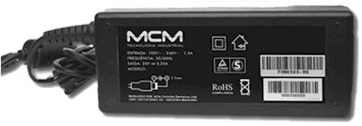 Fonte MCM FON0523-RS-V 19V 65W p/ Note Positivo Acer P3
