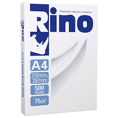 Papel p/ Impresso Rino A4 210x297mm 75g/m2 500 folhas