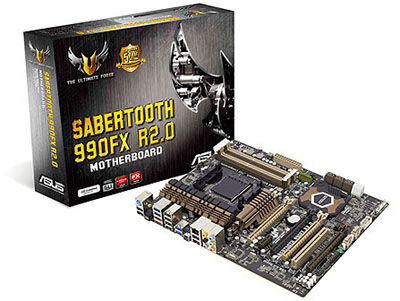 Placa me Asus Sabertooth 990FX R2.0 , p/ AMD AM3+