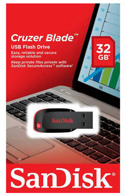 Pendrive SanDisk Cruzer Blade 32GB, SDCZ50-032G-B35