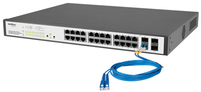 Switch gerencivel Intelbras SG2404 PoE 24 portas Gigab