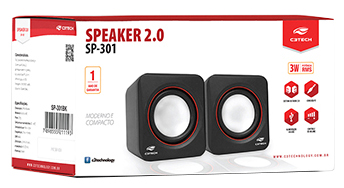 Speaker 2.0 C3Tech SP-301BK 3W RMS P2+ USB