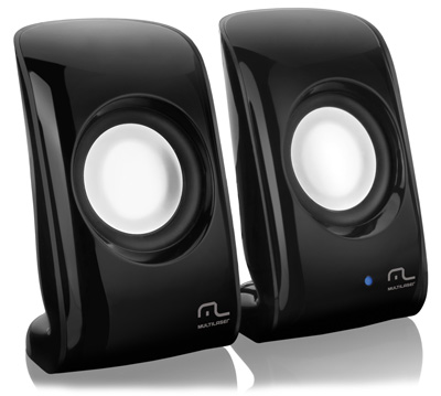 Caixas de som estreo Multilaser SP131 7W RMS USB P2