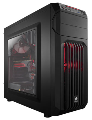 Gabinete midi torre Gaming Corsair Carbide Spec-1 RED