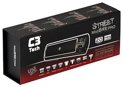 Sistema de som 2.0 C3Tech Street midi box Pro 5W RMS