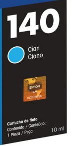 Cartucho de Tinta Ciano Epson 140, T140220, 10 ml