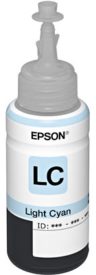 Refil de tinta ciano claro Epson T673520, 70ml p/ L800 