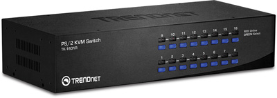 Chaveador KVM Trendnet TK-1601R c/ 16 portas PS2, rack