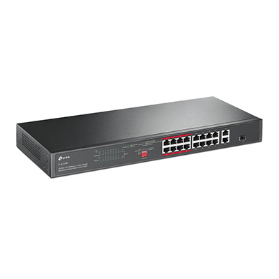 Switch 16 portas TP-LINK TL-SL1218P 16 Portas POE, 2 Gigabit, 1 SFP