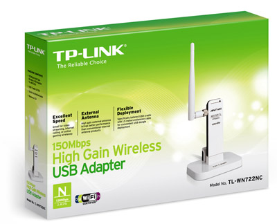 Adaptador de rede USB TP-Link TL-WN722NC 150Mbps 