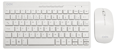 Mini teclado e mouse sem fio OEX TM403 Winter branco