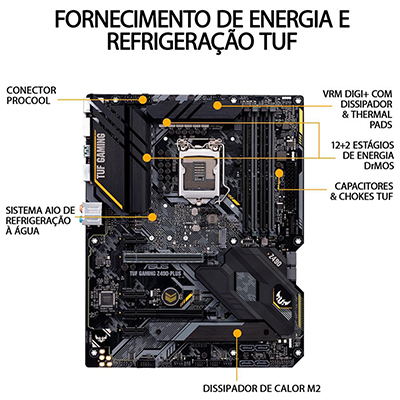 Placa Me Asus TUF Gaming Z490-plus Intel 10G LGA1200