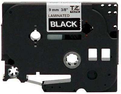 Fita preta c/ letras brancas Brother TZe-325, 9 mm