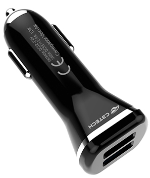 Carregador veicular USB Lightning C3Tech UCV-L240 2,4A 