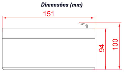 Bateria chumbo-acido Unipower UP12120, 12V, 12Ah, F250